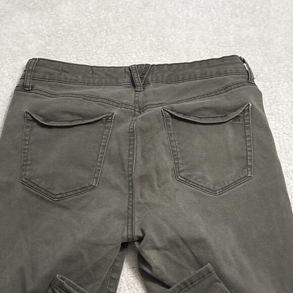 Jessica Simpson Skinny Crop Womens Size 4/27 Olive Green Denim Mid Rise Jeans - Picture 6 of 6